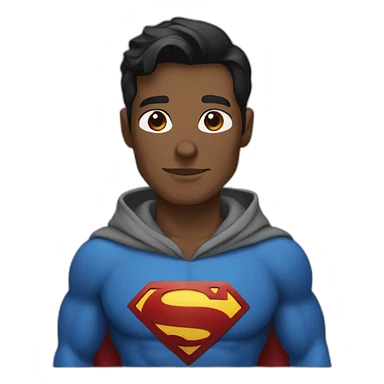 Superman in a hoodie sticker