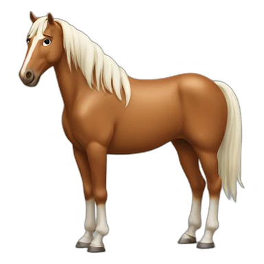 horse shrugging with his legs sticker