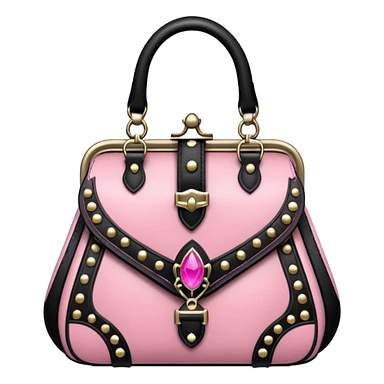 pink and black gothic purse sticker
