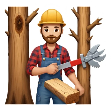 saw for sawing trees sticker