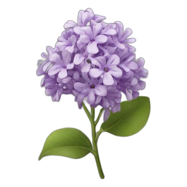 lilac flower sticker