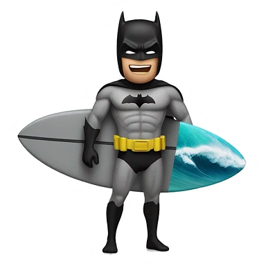 Batman + surfing  sticker