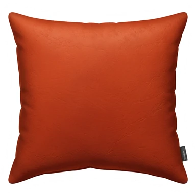 a hyperrealistic sanguine-colored soft expensive cushion-pillow, with a rough ruddy texture and no patterns or no faces sticker