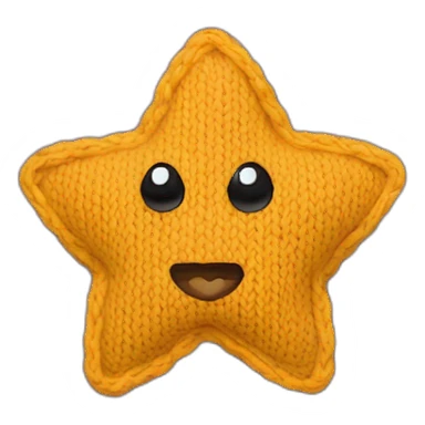 A knitted adult star sticker