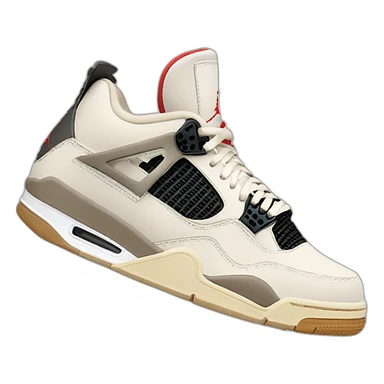 Jordan 4 off white beige sticker