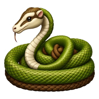 Snake loves lamb sticker