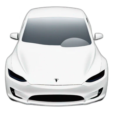 White Tesla Back sticker