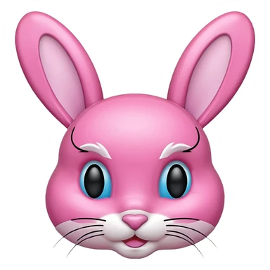 Y2K Playboy bunny head logo sticker