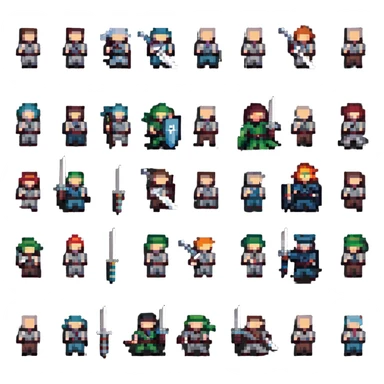 group of men with swords sticker