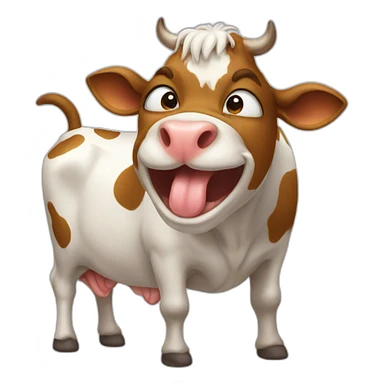 cat-licking-cow sticker