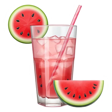 very light pink lemonade in glass with triangle chunk of watermelon on the rim with no straw sticker