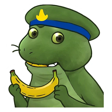 cute cat eating bananas  sticker