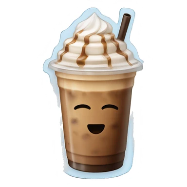 Iced coffee lots of ice no whipped cream  sticker