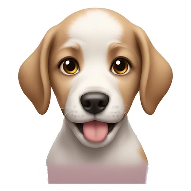 Kissy face puppy sticker