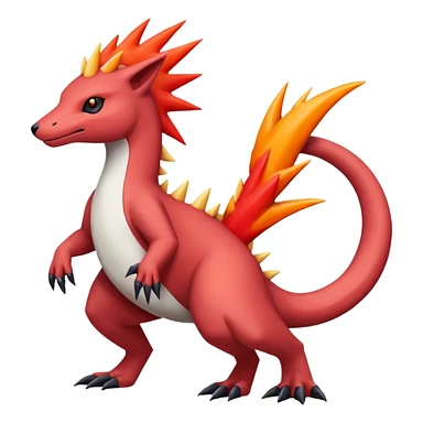 Quilava-Salazzle-Salandit-Zangoose-Fusion (full body) sticker