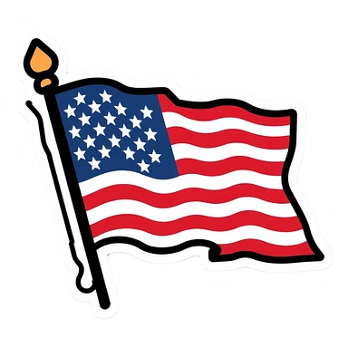 I voted sticker with American flag sticker