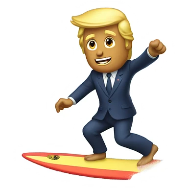 Donald Trump surfing  sticker