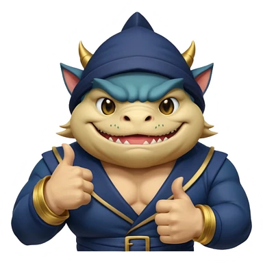 tahm kench from lol giving a thumbs up sticker