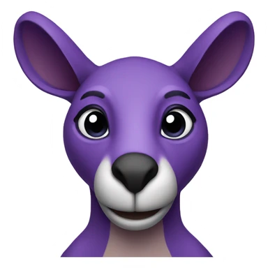 Purple kangaroo  sticker