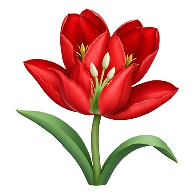 tulip flower entwined with an amaryllis flower sticker