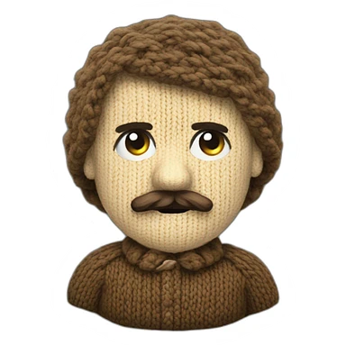 A knitted character named führer sticker