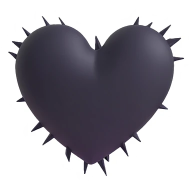 Broken black heart sticker
