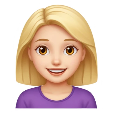 girl, cheerful expression sticker