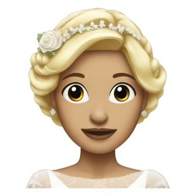 Blonde bride sticker
