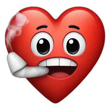 heart with smokes sticker