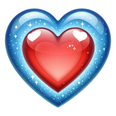 heart glass clear sparkly sticker