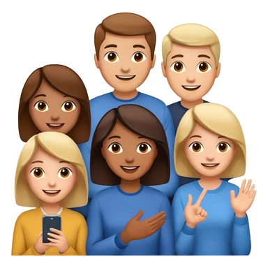 People asking sticker