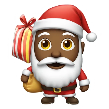 Santa with a bag of candy sticker