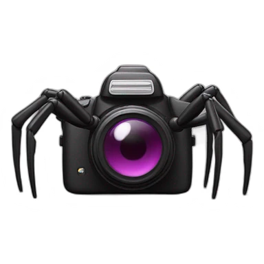 Spider with a cinema camera sticker