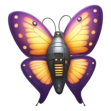 butterfly spaceship sticker