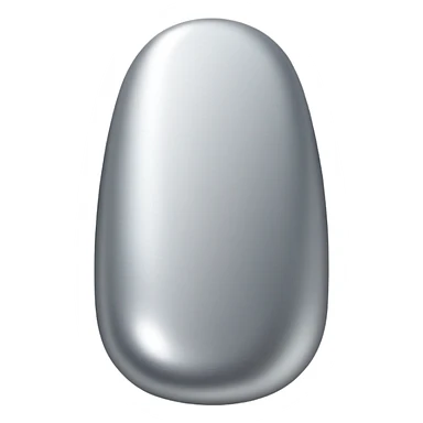 silver nail, simple and clear sticker