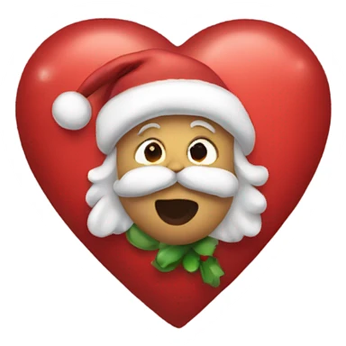 Christmas heart sticker