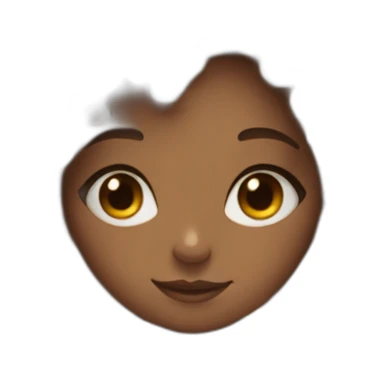 teenage girl with fluffy curly hair draws a picture sticker