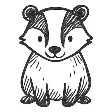 A sweet badger sticker