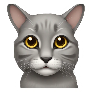 grey lop-eared cat sticker