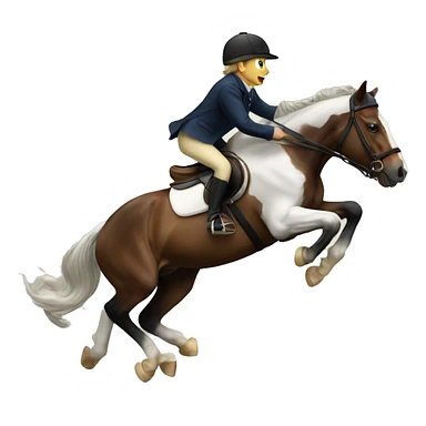 Horse jumping sticker