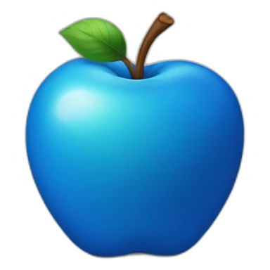 Blue apple sticker