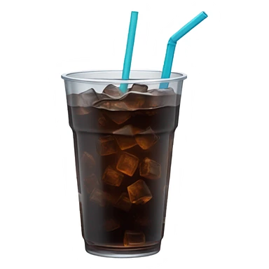 Cup with soda sticker