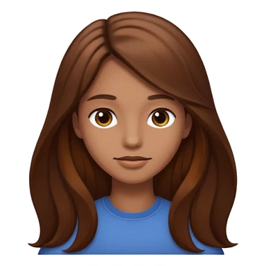 ange cheveux châtains longs sticker