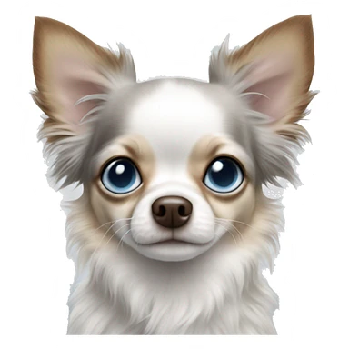 chihuahua longhair Merle baby blue eyes sticker
