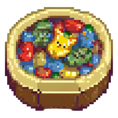 a single Haribo Tagada candy, pixel art style, no background sticker