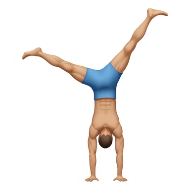 a man doimg a handstand sticker