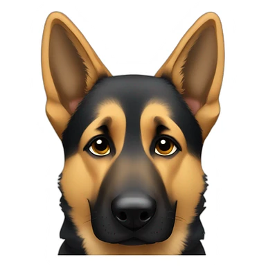 German shepherd covering eyes with paws sticker