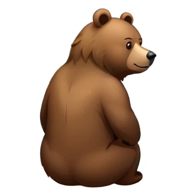 bear staring at mountains and river sticker