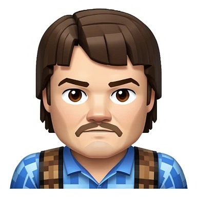 Jack Black as Steve from Minecraft sticker