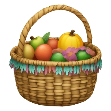 Boho basket sticker
